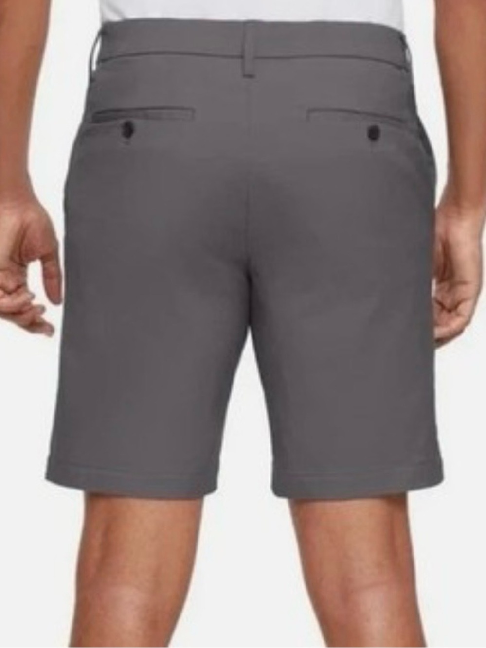 New Men’s Banana Republic Gray Flat-Front Stretch Chino Shorts 32